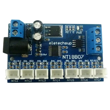 7-канален сензор за измерване на температурата на RS485 НПМ MODBUS RTU електронна регистратор АД NT18B07 Изображение