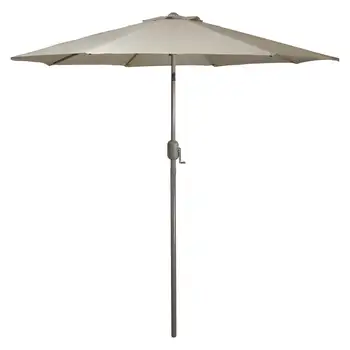9 фута Открит Пазарен чадър за вътрешен двор с дръжка и наклон - Навес Taupepatio Изображение