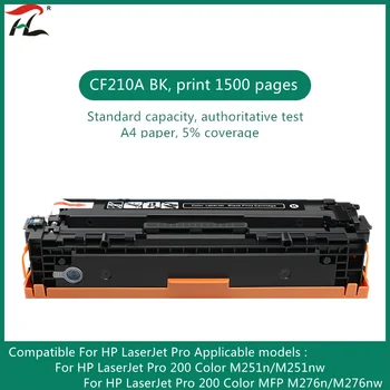 CF210A CF210 210A - CF213A Съвместим Цветен Тонер-касета за HP LaserJet Pro 131A 200 COLOR M251n M251nw M276n M276nw printe Изображение
