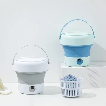 Portable перална машина се захранва от USB, компактен самостоятелна пералня за бебешки дрехи за дома, за пътуване, апартаменти, общежития Изображение