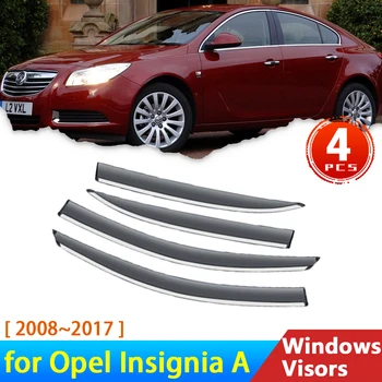 Дефлектори за Vauxhall, Holden, Opel Insignia A MK I 2008 ~ 2017 G09 Аксесоари Ветрозащитный Козирка на Автомобила Windowa Защита От Дъжд За Вежди Изображение