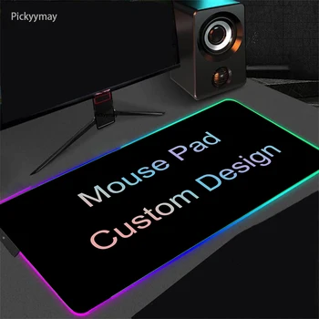 Персонализирайте Потребителски Дизайн Подложка За Мишка RGB Голяма Подложка За Мишка LED PC Gaming Аксесоари за Подчертаване на Настолен Килим За Клавиатура Тенис на Мат Изображение